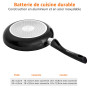 Amazon Basics Ensemble De 6 Ustensiles De Cuisine Antiadhésifs En Céramique Pour Induction, Avec Couvercles
