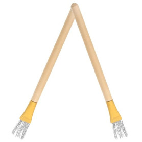 DECHOUS 2 Pièces Brosse Métallique de Poterie en Acier avec Manche Bois | Outil de Texture Filaire, Sculpture et Modelage, pour