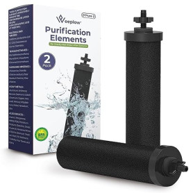 Weeplow O'Pure 2 Lot de 2 Filtres à Eau Gravité Compatible Berkey Doulton | Compatibles Weeplow, Berkey, Berkefeld, Doulton. Réd