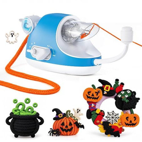 Caydo Tricotin Automatique Pro, i Cord Machine à Tricoter Électrique | Machine Tricoter électrique Mains Libres,Puissante Réglab