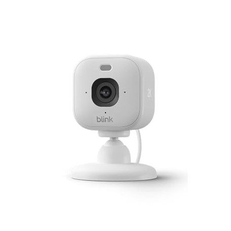 Caméra Mini 2K+ Blink (nouvelle génération) | Caméra de surveillance à domicile sur secteur avec résolution vidéo 2K, zoom 4x, v