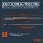 Presch Lames de scie sauteuse Bois 10 pièces - Découpes arrondies très nettes (4-30 mm) - Lames haute longévité à emmanchement e