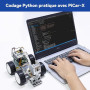 SunFounder Kit robotique vidéo Picar-X AI pour Raspberry Pi 5/4/3B+/Zero 2w, LLMs ChatGPT-4o/Gemini/Grok, Reconnaissance vocale