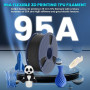 SUNLU Filament TPU 95A 1.75mm Noir, TPU Flexible Filament Imprimante 3D | Haute vitesse filament flexible TPU 95A, Dimensionnell