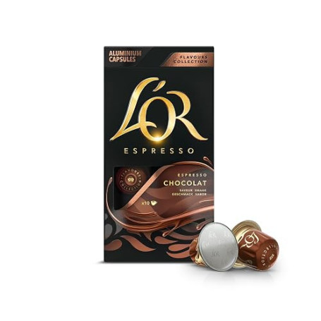 L'OR Espresso Café Capsules Chocolat - 10 Capsules Compatibles Nespresso