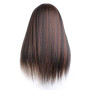 Xtrend 22 Pouces Kinky Straight Yaki Bandeau Perruque Longue Droite Yaki Synthétique Noir Mixte Brun Cheveux Naturel Aspect Band