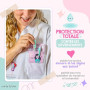 Nurse is Love Pochette ROSE pour Blouse – Porte-Stylo, Badge, Ciseaux Accessoire Personnalisé pour Aide-Soignante