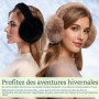 Dwenarry Cache-oreilles Femmes Cache oreille d'Hiver Pliables Doux Chauds et Mignons pour l'Extérieur Cache-oreilles pour temps