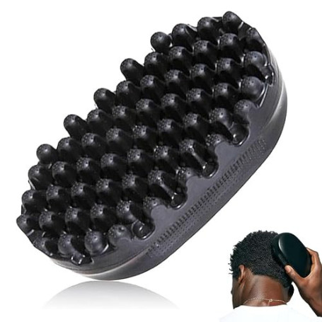 Eponge Cheveux Afro,Brosse à cheveux,Brosse à cheveux en caoutchouc,Brosse Cheveux Bouclés,Pinceau lavable Afro Hair Brosse Curl
