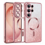 samanoya Glitter Coque Magnétique pour Samsung Galaxy S26 Ultra Compatible avec MagSafe，Brillance Paillette élégance Housse de P
