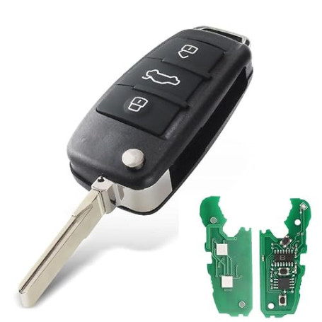 Télécommande 433 MHz pour Audi Q7 B7 Q3 A3 TT A2 A8 A6 A6L A4 S5 C5 C6 B6 | FCC ID:S18X0837220 8P0837220D 8P0837220Q/8P0837220K,