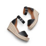 DREAM PAIRS Sandales Compensé Femme Espadrilles Plateforme à Bout Ouvert, Sandales Été Chic avec Bride Cheville, Chaussures de P