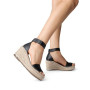 DREAM PAIRS Sandales Compensé Femme Espadrilles Plateforme à Bout Ouvert, Sandales Été Chic avec Bride Cheville, Chaussures de P