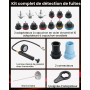 ATPEAM Testeur de Pression Radiateur 18 Pièces Kit Système Refroidissement | 18 pièces, 13 adaptateurs radiateur, manomètre pomp