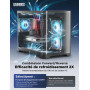 AsiaHorse Ventilateur de boîtier PC ARGB 120MM [Lot de 3] [Infinity Mirror] [HDB] Ventilateur RGB 1800 RPM/ 61.5CFM/ 24 LEDs 5V 