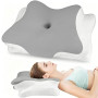 Oreiller Ergonomique Cervical, 3 en 1 Oreiller Memoire Forme, Oreiller Cervical, Coussin Ergonomique pour Les Dormeurs sur Le cô