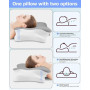 Oreiller Ergonomique Cervical, 3 en 1 Oreiller Memoire Forme, Oreiller Cervical, Coussin Ergonomique pour Les Dormeurs sur Le cô