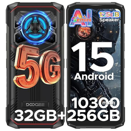 DOOGE Blade 20 Play Telephone Portable Incassable,32GB+256GB,10300mAh/33W,Smartphone Incassable Dimensity 7050,125dB Speakers, E