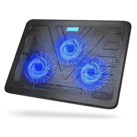 TeckNet Refroidisseurs PC Portable Ordinateur de 12 à 17 Pouces Silencieux Support Ventilé pour Ordinateur Portable avec 2 Ports