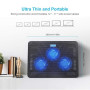 TeckNet Refroidisseurs PC Portable Ordinateur de 12 à 17 Pouces Silencieux Support Ventilé pour Ordinateur Portable avec 2 Ports