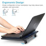 TeckNet Refroidisseurs PC Portable Ordinateur de 12 à 17 Pouces Silencieux Support Ventilé pour Ordinateur Portable avec 2 Ports