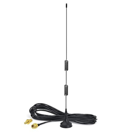 Bingfu Antenne RTL SDR Bi-Banda 978MHz 1090 MHz 7 dbi Mâle SMA et MCX | Base Magnétique, Câble 3 m, pour Récepteur ADS‑B Aviatio