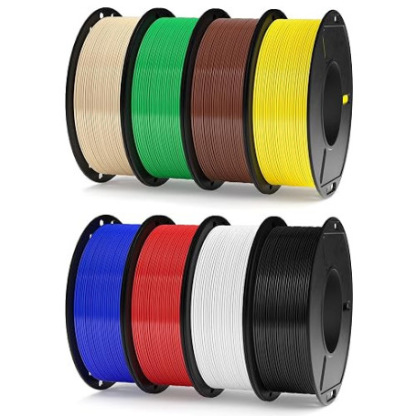 ELEGOO Pack de 8 Bobines de Filament PETG RAPID 8 Couleurs 8 * 250g 1,75mm | de Haute Vitesse 600mm/s, Précision Dimensionnelle