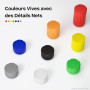 DEEPLEE Filament PLA+ 1.75mm Noir, Blanc, Rouge, Bleu Foncé 4kg | Bobine PLA Plus Filament Bundle pour Imprimantes 3D FDM, Haute
