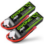OVONIC Lipo Batterie 3s 3000mAh 50C 11.1V Lipo avec Connecteur Dean Style T pour RC Avion Hélicoptère Voiture Camion Truggy Hobb
