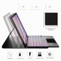 Étui Clavier AZERTY Français pour Samsung Galaxy Tab S11 2025 11 pouces | Rétroéclairée 7 Couleurs, Pavé tactile, DéTachable, Ma