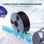 SUNLU Rapide Filament ABS Noir 1.75mm 1KG, ABS Filament Imprimante 3D | 350mm/s haute vitesse bobine ABS, haute résistance à la