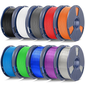 SUNLU 10KG Filament TPU 95A 1.75mm, TPU Flexible Filament Imprimante 3D | Haute vitesse filament flexible TPU 95A, TPU Noir+Blan