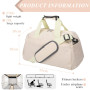 Petit sac de sport léger de 35,6 cm pour homme et femme - 20 x 35 x 20 cm, beige