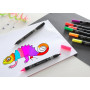 Faber-Castell - Lot de feutres Pastel & Néon, 20 pièces | Feutres à double pointe (fine et large) pour enfants et adultes