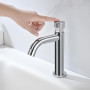 Robinet Temporisé Eau Froide Uniquement, BuntHaus Robinet Poussoir Lavabo | Acier inoxydable 304 avec finition chromée, fermetur