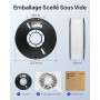 ELEGOO Filament TPU 95A 1,75mm Blanc 1KG | Flexible et Souple, Bobine Plastique 1KG (2,2lbs), Compatible avec la plupart des imp