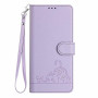 UPLAI Coque pour Realme C100 5G, Étui Cover Mignon Chat Embossée Design Antichoc Cuir PU Portefeuille Fonction Support Antichoc