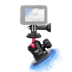 ULANZI Support Magnétique pour Caméra d'Action, Support de Caméra avec Rotule à 360° & Fixation Rapide UKA, Compatible avec 1/4'
