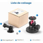 ULANZI Support Magnétique pour Caméra d'Action, Support de Caméra avec Rotule à 360° & Fixation Rapide UKA, Compatible avec 1/4'