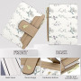 Farcauo Portefeuilles pour Femme Porte-Monnaie RFID Petits Mini à Motif Floral Marron Femme Petits avec Compartiment Documents e