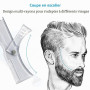 Pochoir de façonnage de barbe pour boucin, moustache, pattes, poils du visage, guide de toilettage pour homme