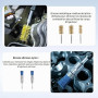 RUIZHI Ensemble de nettoyage pour siège et gaine d'injecteur 14 pièces | Kit de nettoyage pour injecteur, joint de siège, kit de