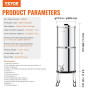 VEVOR Système de Filtration d'Eau par Gravité 8,5 L, Filtre à Eau par Gravité Réduction du Plomb et jusqu'à 99% du Chlore, en In