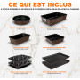 Nutrichef Ensemble de Moules à Pâtisserie Empilable Antiadhésif 8 Pièces- Ensemble de Plaques de Cuisson sans PFOA, PFOS, PTFE a