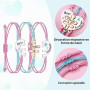 EQLEF Bracelet Meilleure Amie pour 3 Filles, Bracelets en Forme de Cœur Réglables Mignons et Colorés BFF Cadeaux avec Strass pou