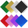Lot de 8 feuilles de vinyle adhésives à paillettes avec 2 feuilles de transfert, 30,5 x 30,5 cm en vinyle permanent pour la plup