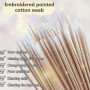 RDNKVB Lot De 500 Cotons-Tiges Avec Manche En Bois，Micro Applicateur, 10 Cm, En Bois Pour Sourcils, Maquillage, Tatouage, Ongles