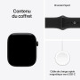 Apple Watch Series 12 GPS, Boîtier en Aluminium Noir de 46 mm | Bracelet Sport noir - S/M. Santé + Fitness + Suivi du sommeil, F