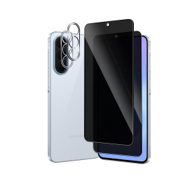 Verre Trempé Anti-Espion pour Samsung Galaxy A57/ Galaxy A37 5G, 2+2 Pièces | Afikyutu 2 Pièces Vitres de Protection Anti-Espion