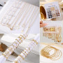 OKMIJN 92 Pcs Parure Bijoux Femme : Élégante Parure de Bijoux pour Femme comprenant Collier Ras de Cou, Collier Breloque Argent